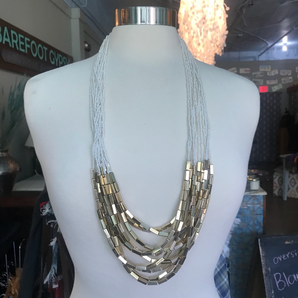 Ivory & Gold Statement Necklace
